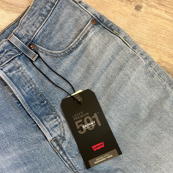 Women's Levi premium 501 skinny jeans size 29 - Picture 3 of 8